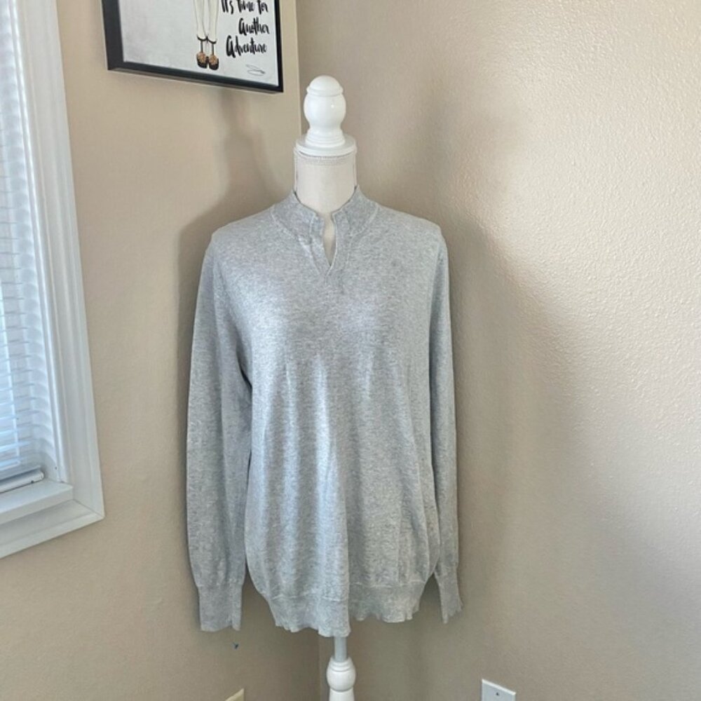 Reiss gray cotton/cashmere sweater, Sz. L